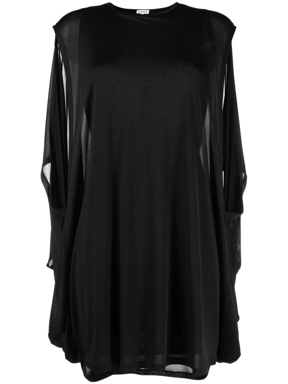 

LOEWE slit-sleeved fluted mini dress - Black