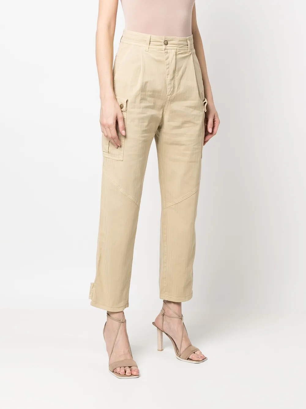  Etro Cargohose Mit Hohem Bund   Nude 