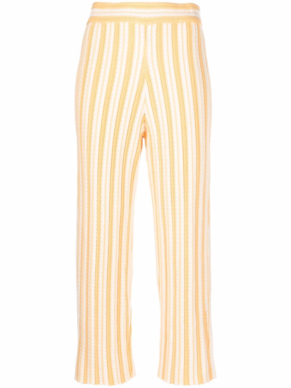 striped cropped trousers