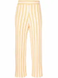 Jil Sander striped cropped trousers - Yellow
