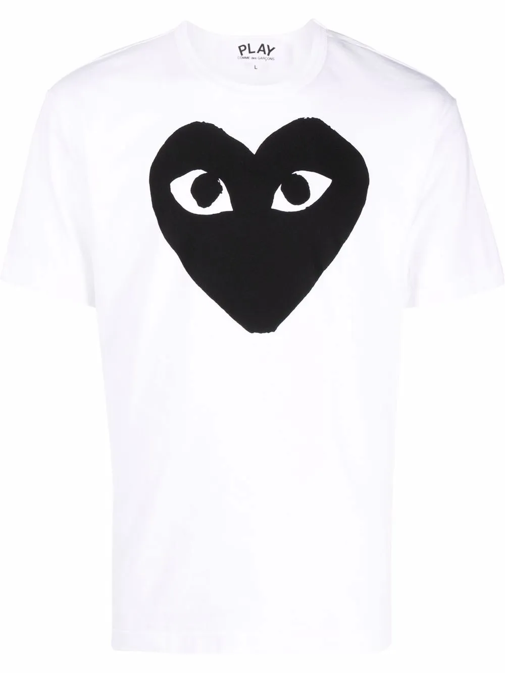 

Comme Des Garçons Play playera con logo estampado - Blanco