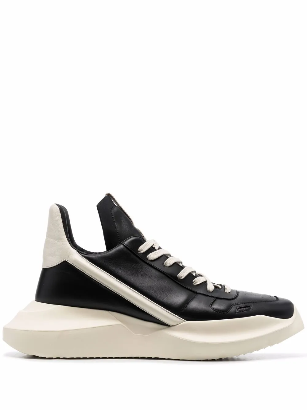 

Rick Owens tenis altos Geth Runners - Negro