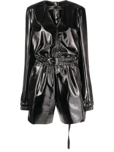 Rick Owens DRKSHDW faux-leather playsuit