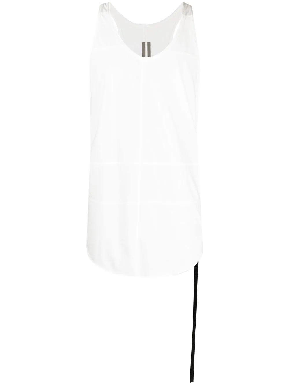 

Rick Owens Grid halterneck curved-hem tank top - White