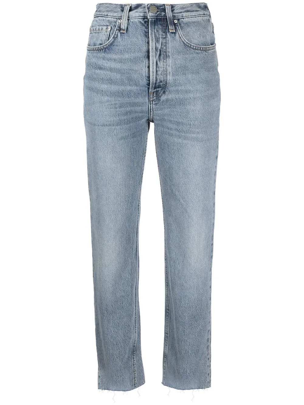 

Totême straight-leg cropped jeans - Blue