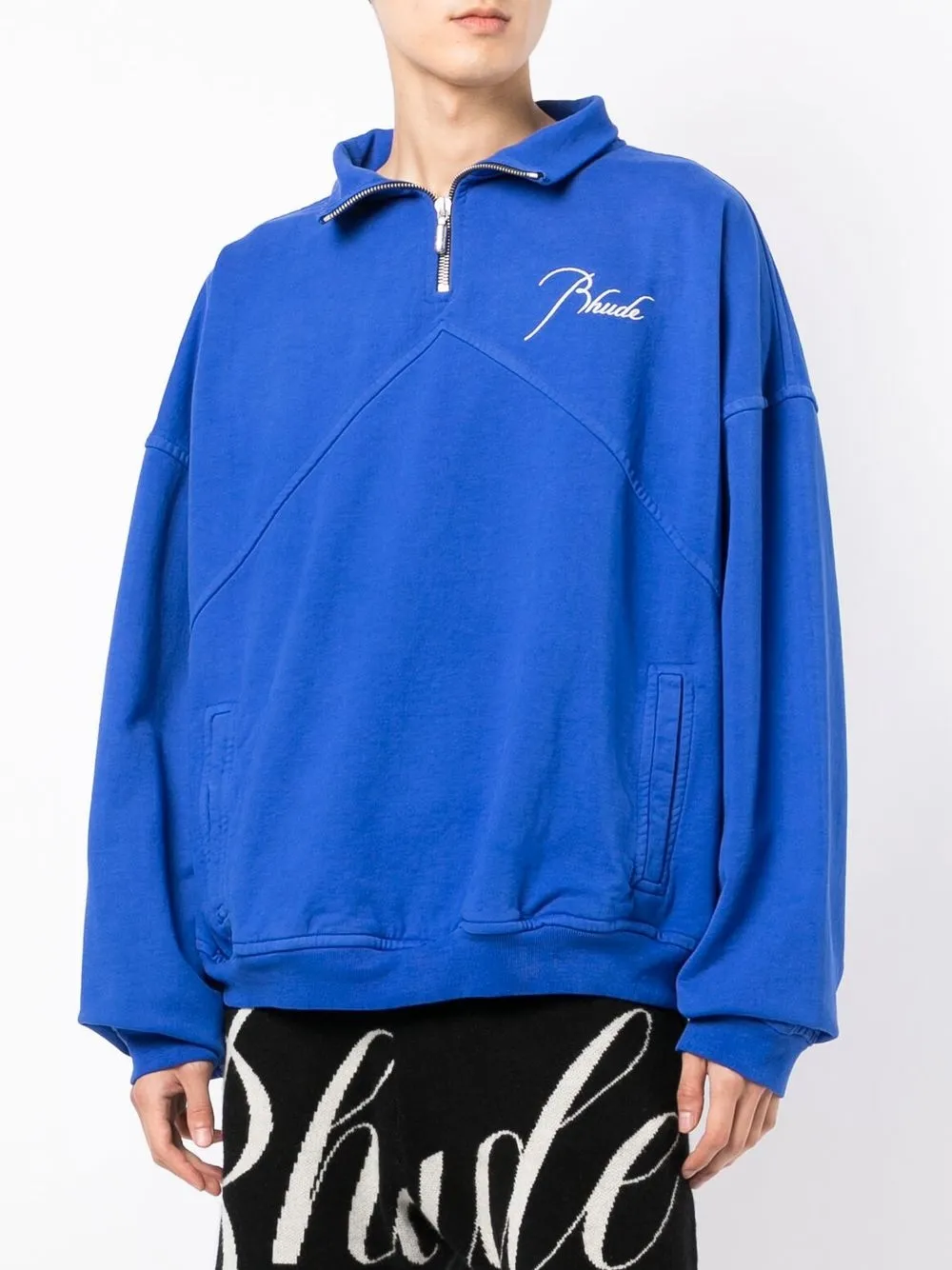  Rhude Sweatshirt Mit Reißverschluss   Blau 