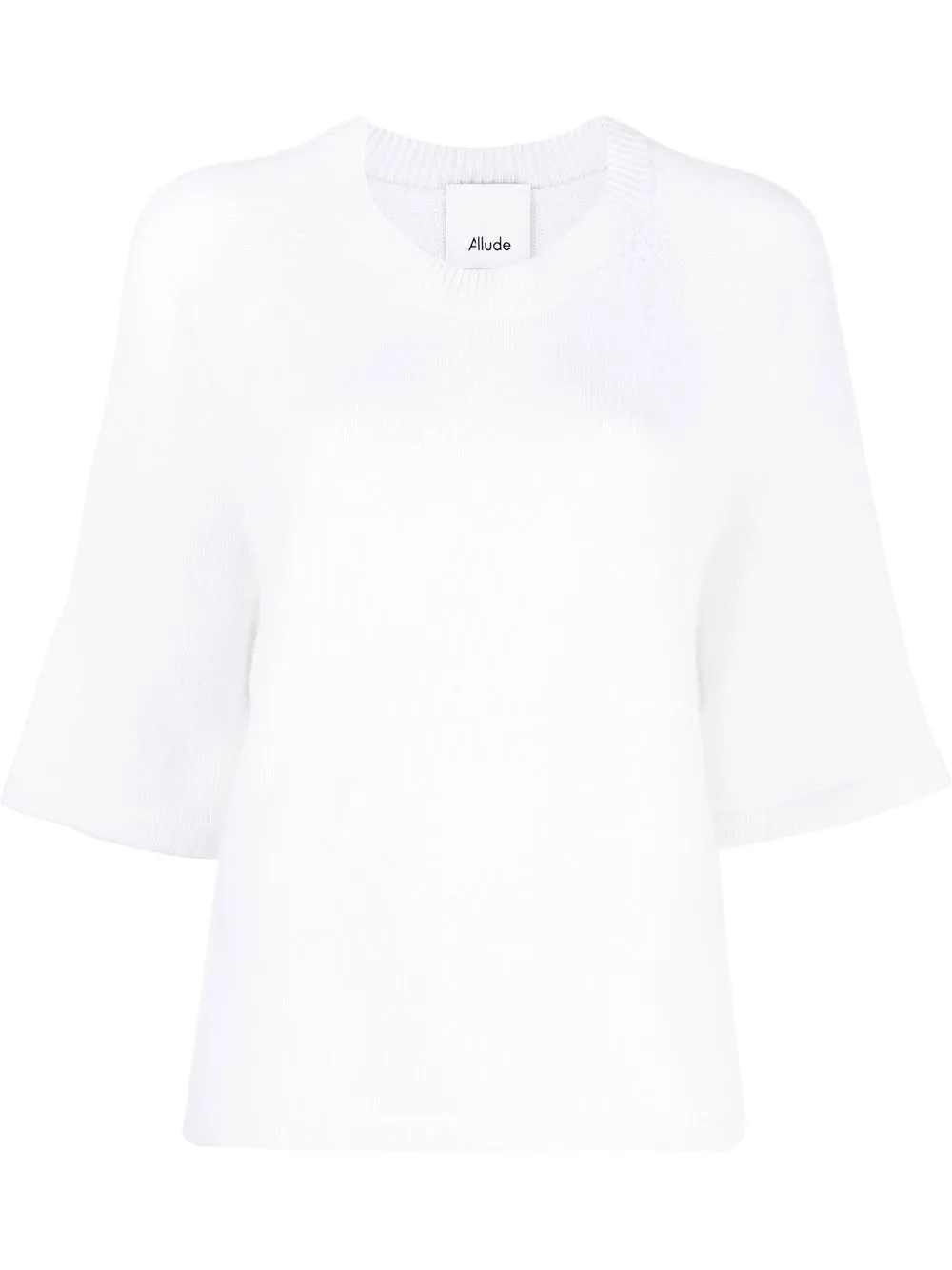 

Allude ribbed-knit cashmere top - White