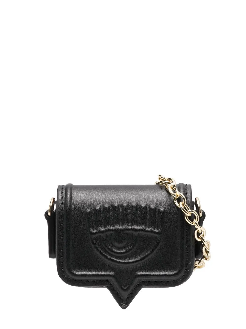 

Chiara Ferragni bolsa de mano con logo en relieve - Negro