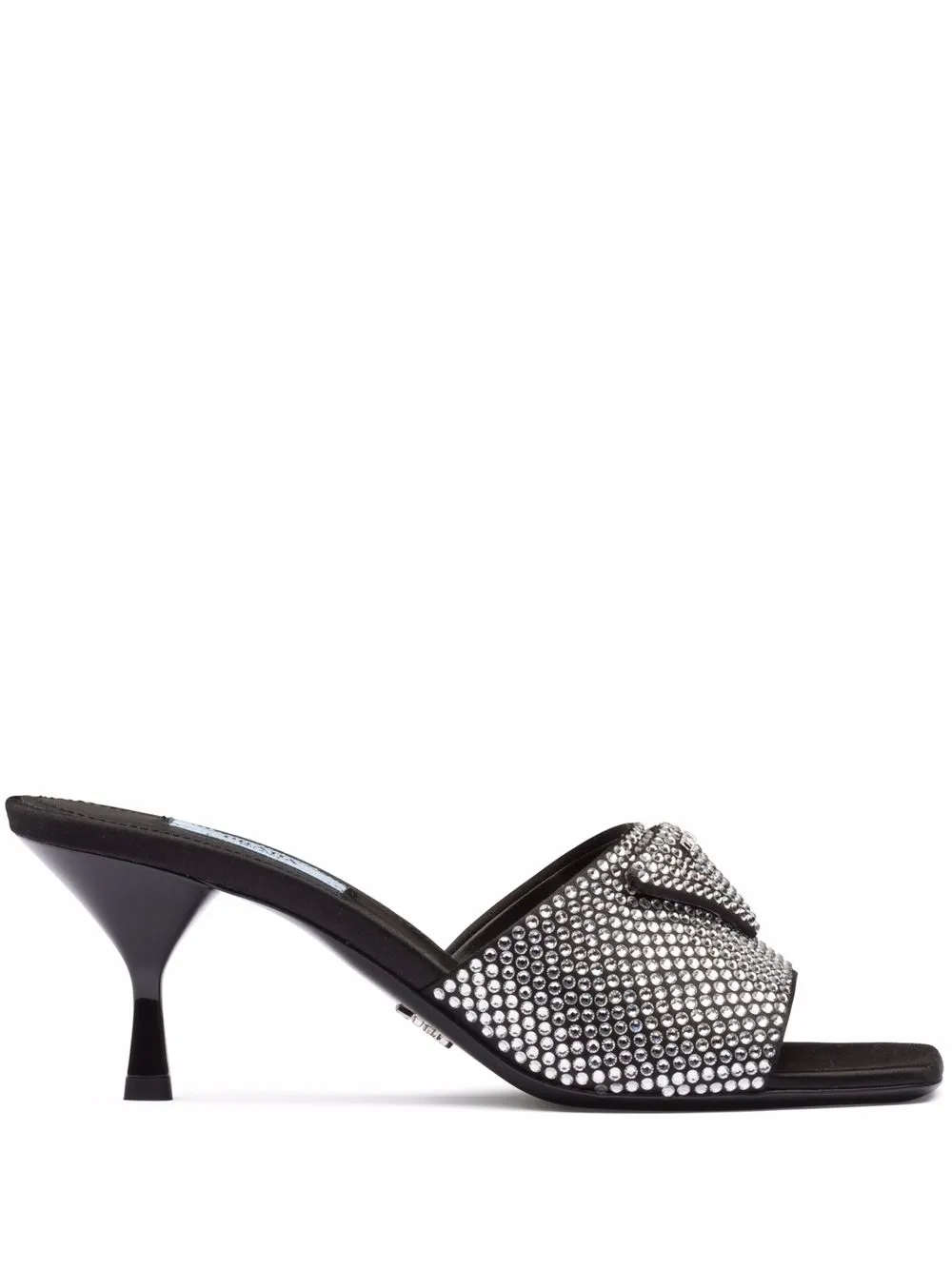 

Prada crystal embellished open-toe mules - Silver