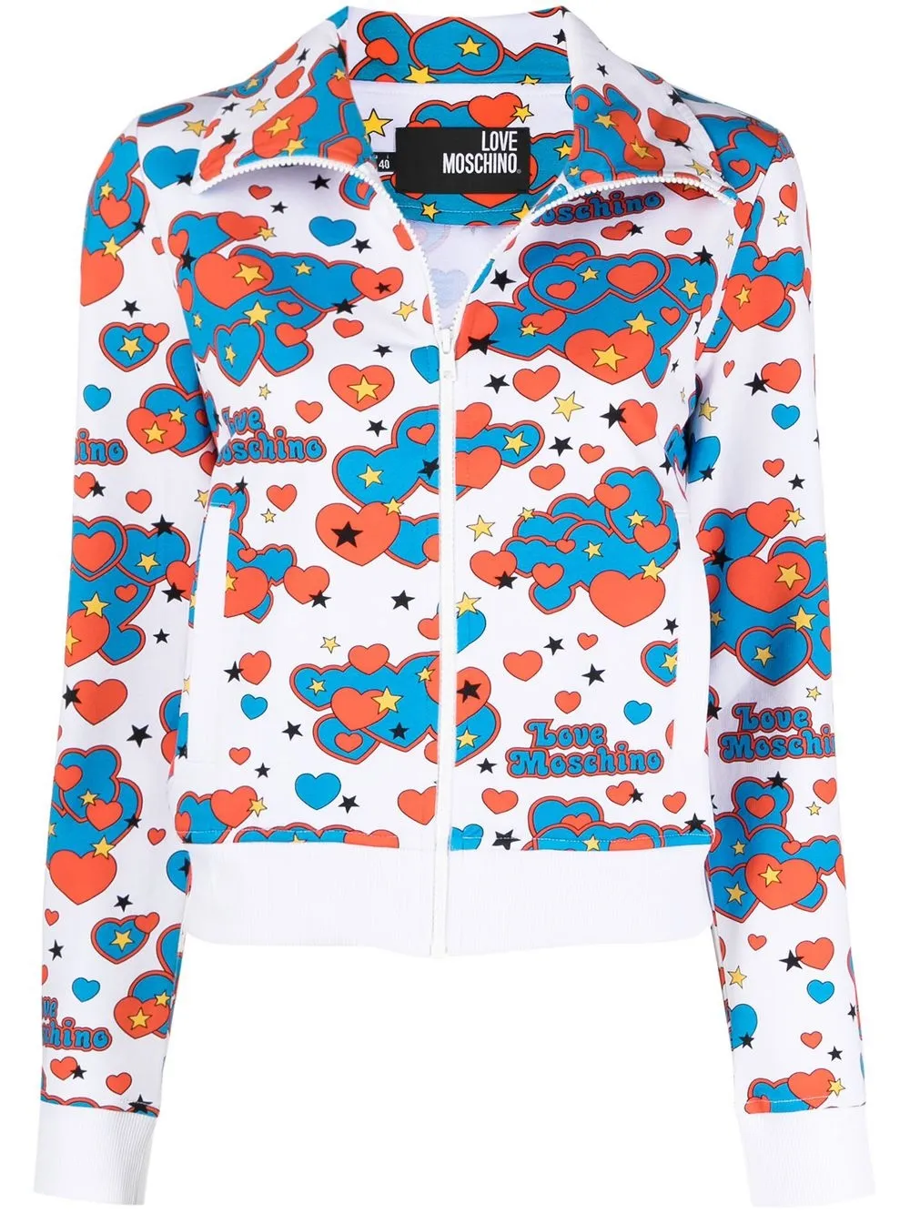 graphic-print jacket