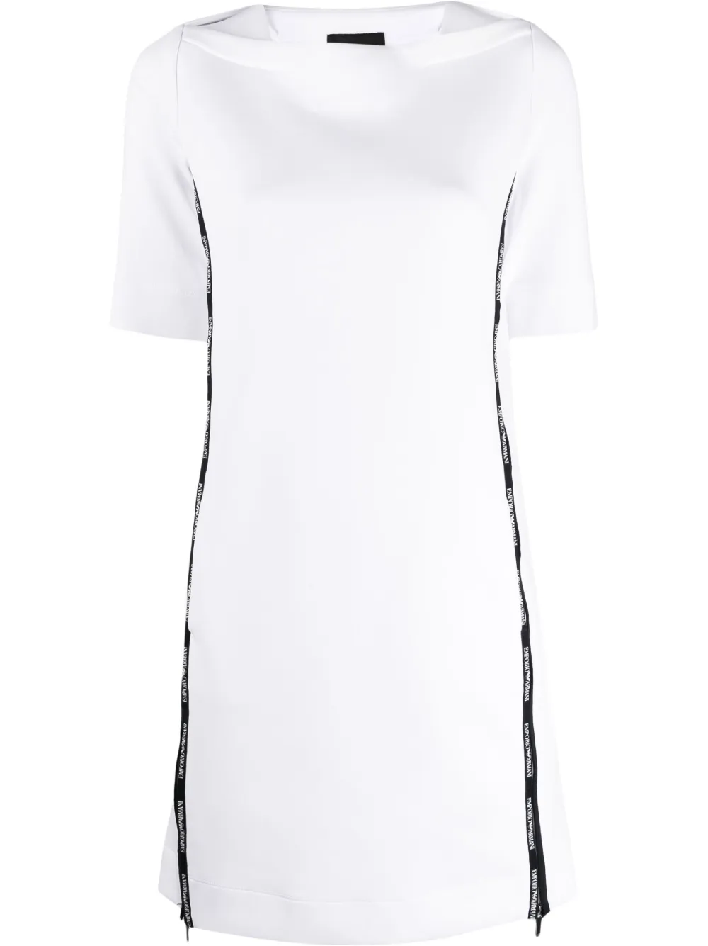 Emporio Armani logo-tape Shift Dress - Farfetch