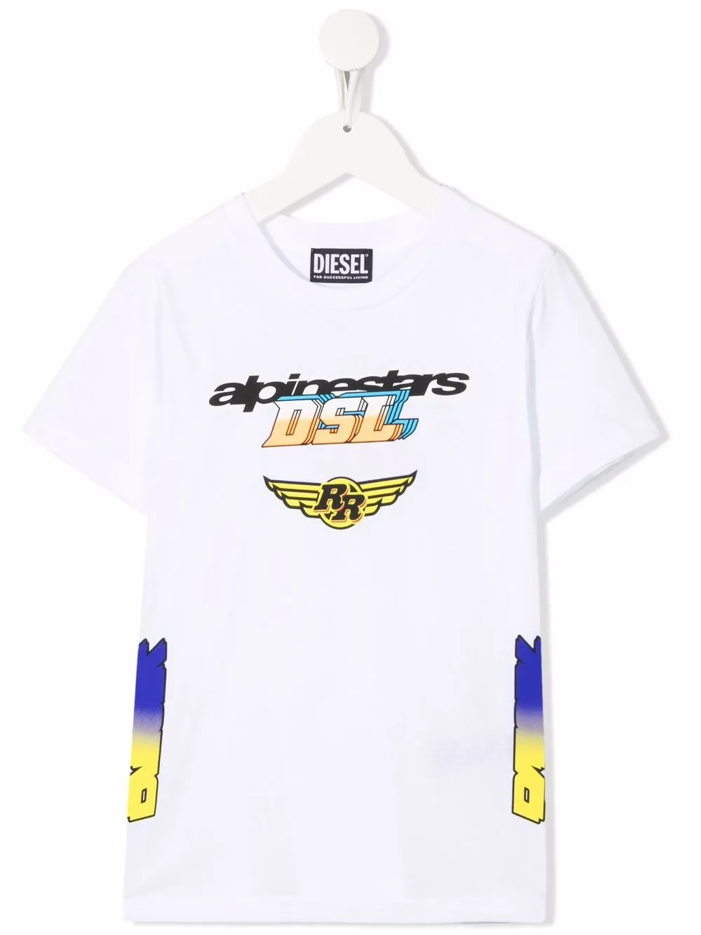 

Diesel Kids playera con logo estampado - Blanco
