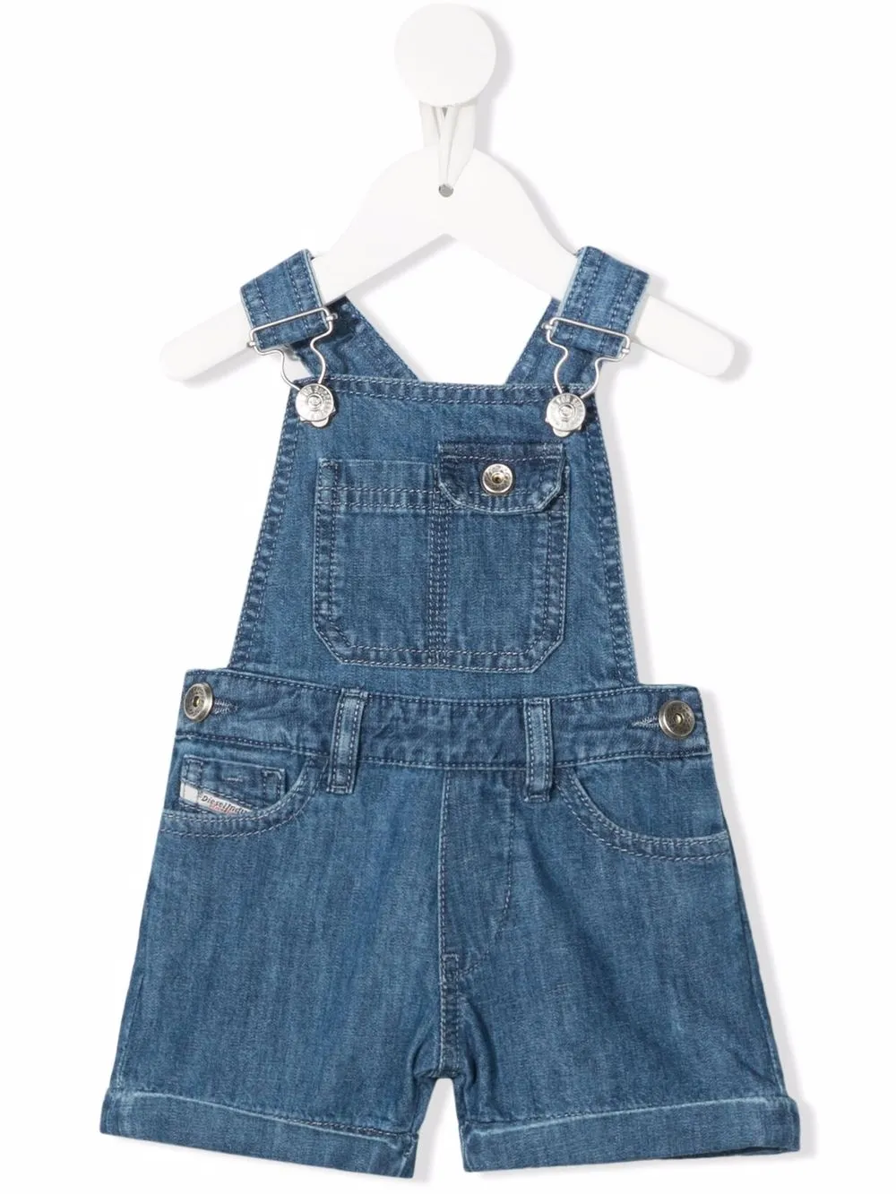 

Diesel Kids overol corto de mezclilla - Azul