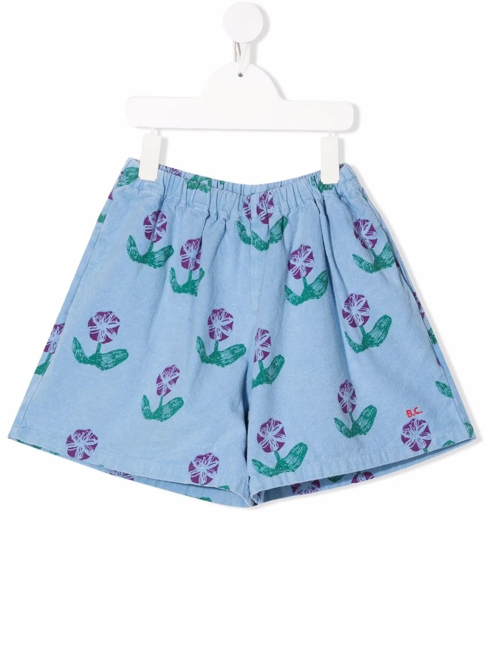 

Bobo Choses shorts con estampado floral - Azul