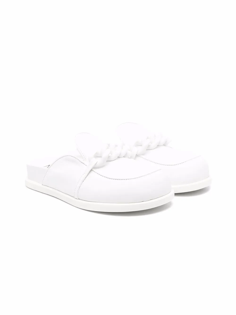 

Nº21 Kids mules con detalle de cadena - Blanco