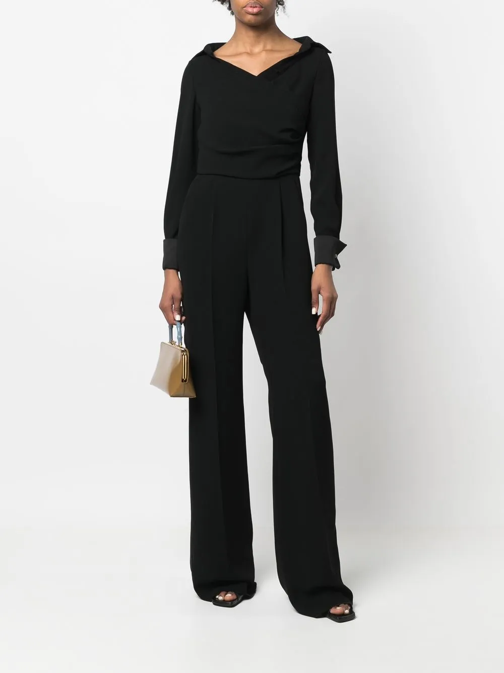 Max Mara tailored draped-detail jumpsuit | Full Length | Image 2