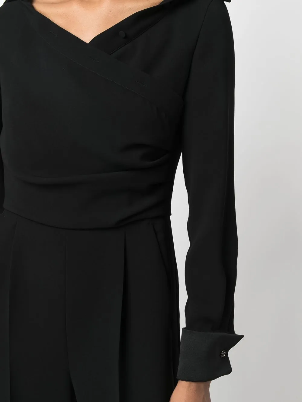 Max Mara Jumpsuit met gedrapeerd detail Zwart