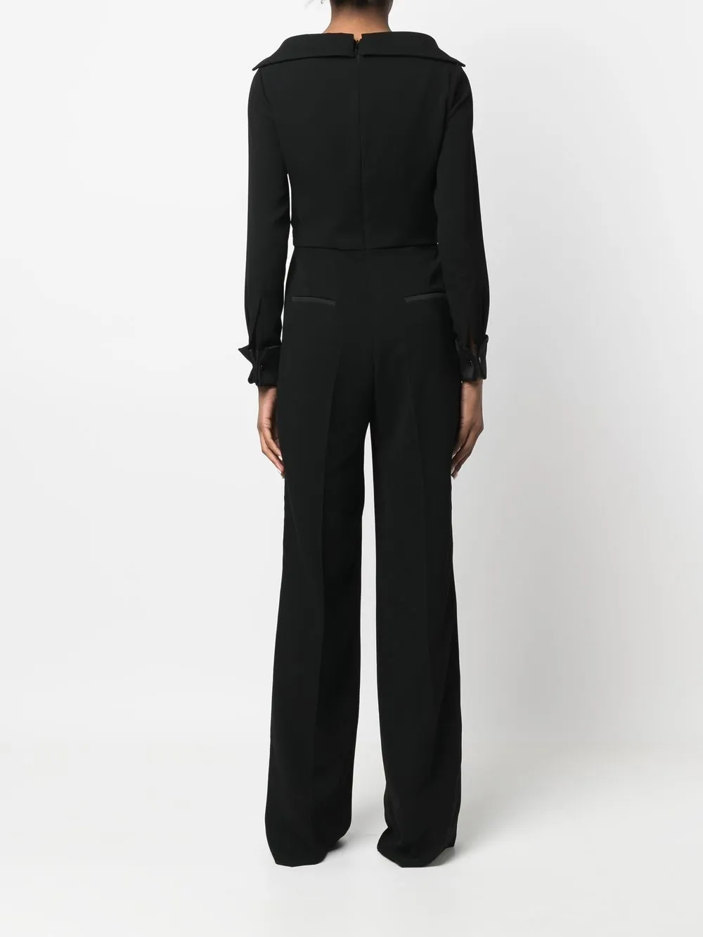 Max Mara Jumpsuit met gedrapeerd detail Zwart