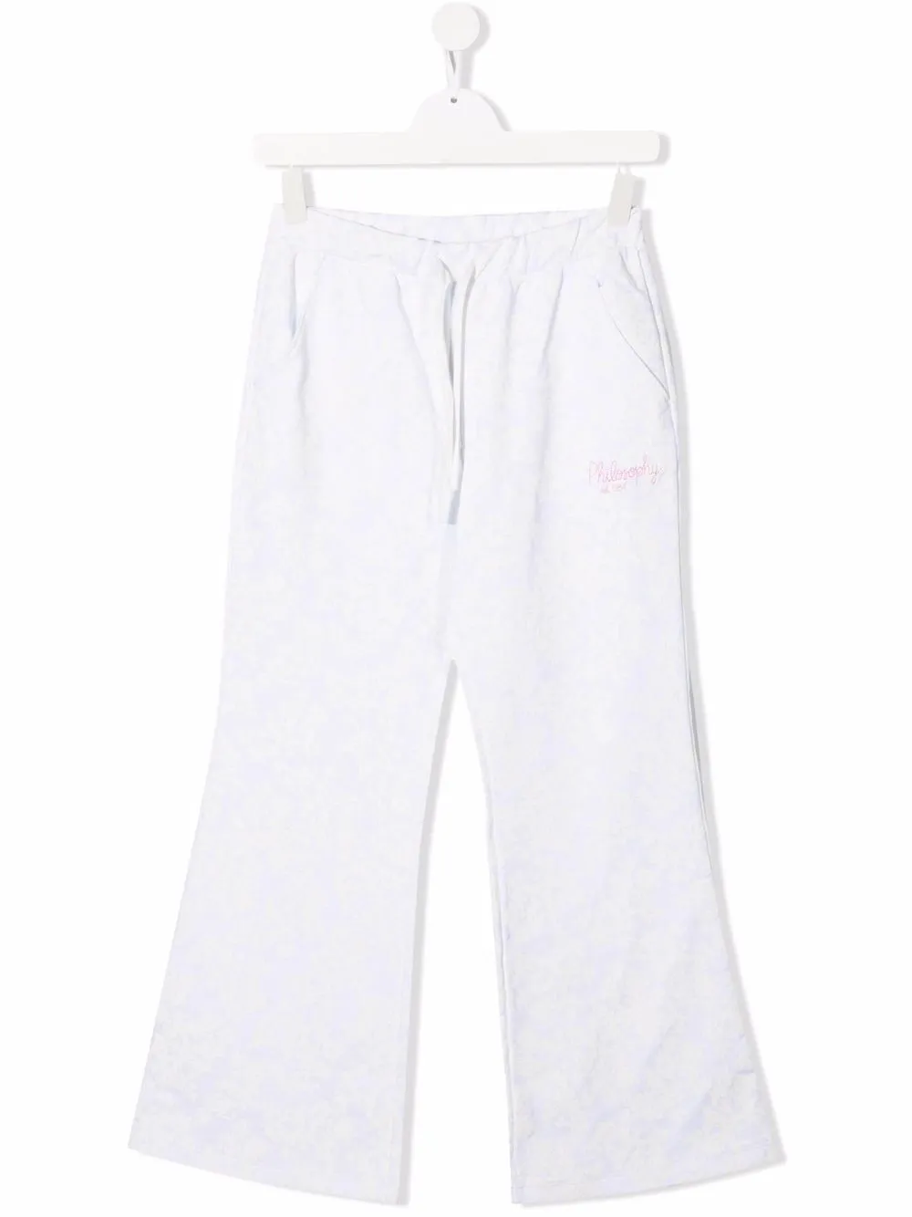 

Philosophy Di Lorenzo Serafini Kids TEEN flared logo-print track pants - White