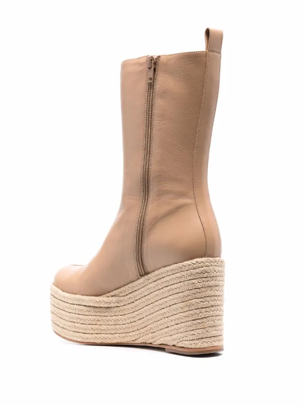 Paloma Barceló Wedge Leather Boots 