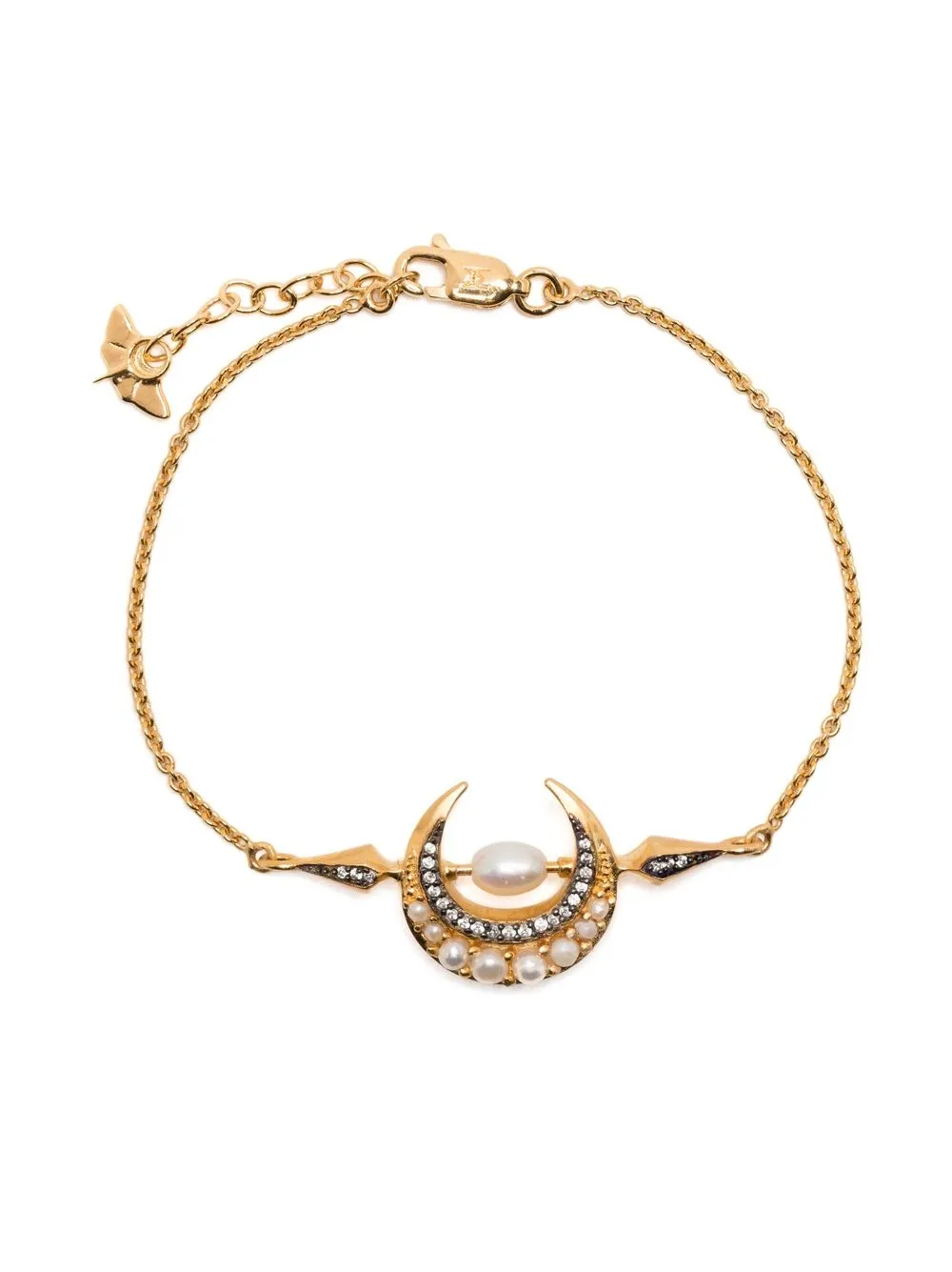 

Missoma Moon pearl-embellished bracelet - Gold