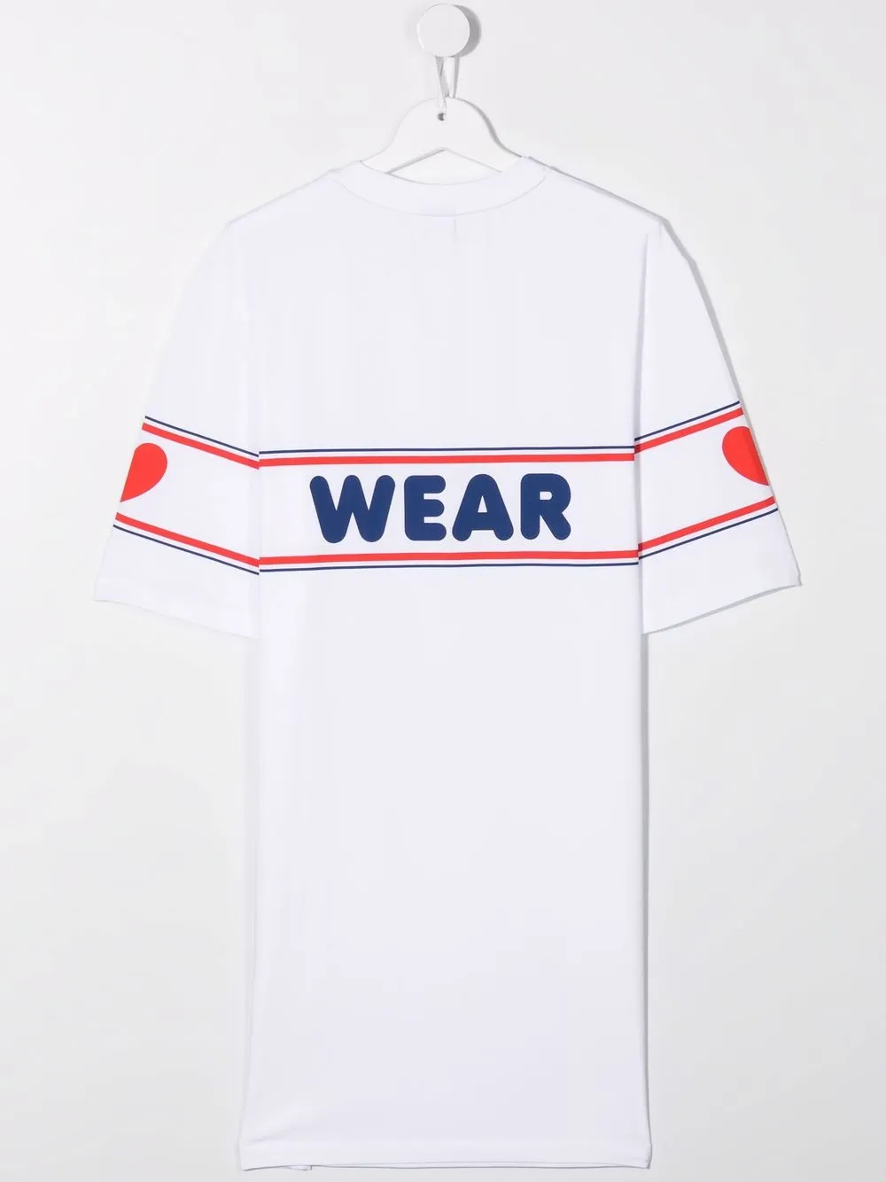 Gcds Kids T-shirtjurk met logoprint - Wit