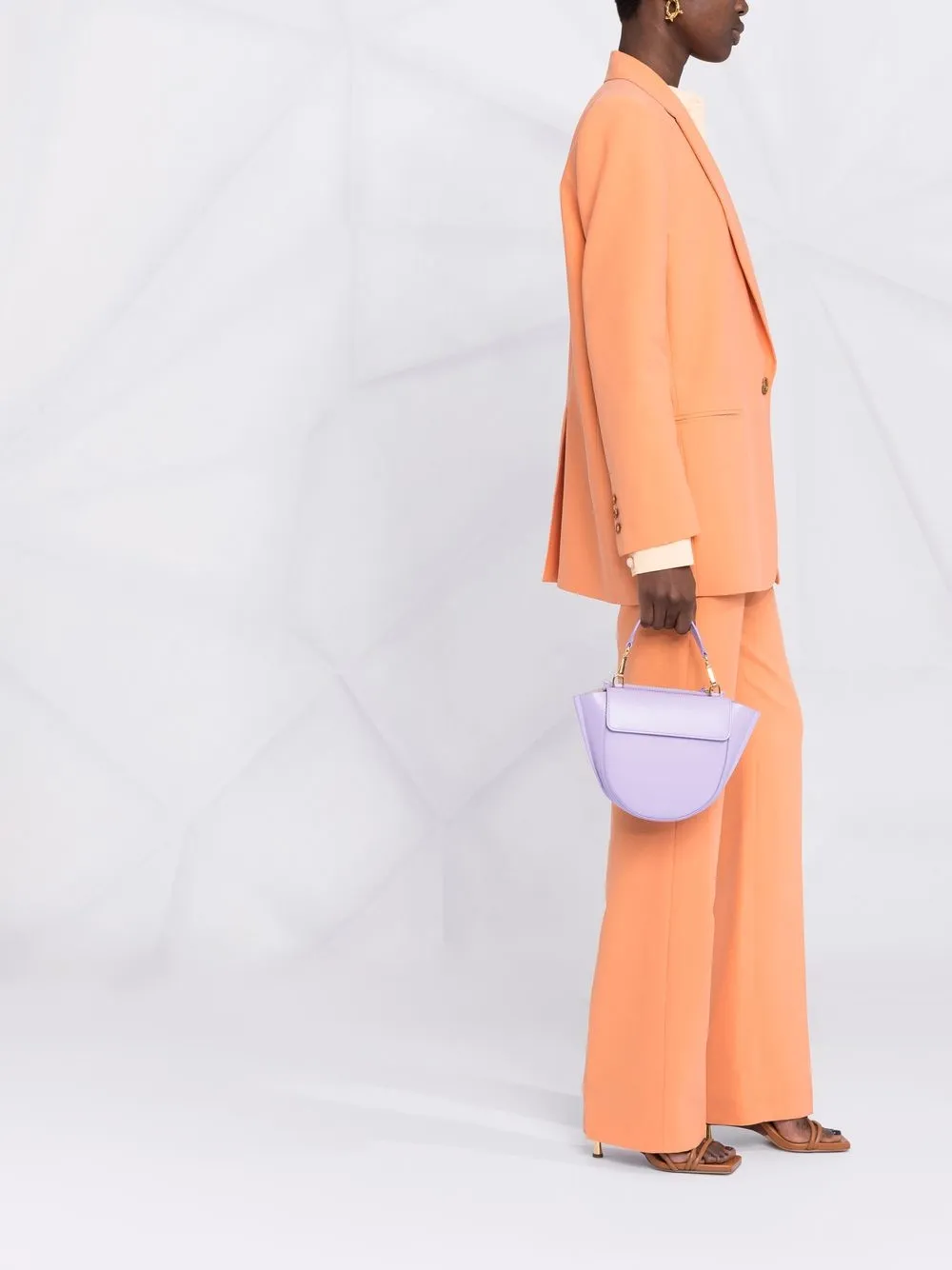 THE ANDAMANE Guia Oversized single-breasted Blazer | Orange