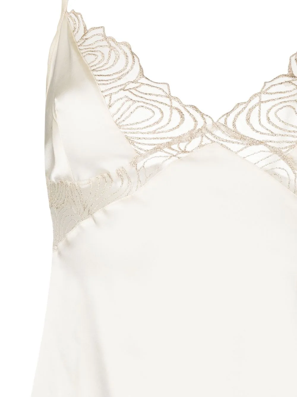 Gilda & Pearl Embroidered-detail Camisole Top In White