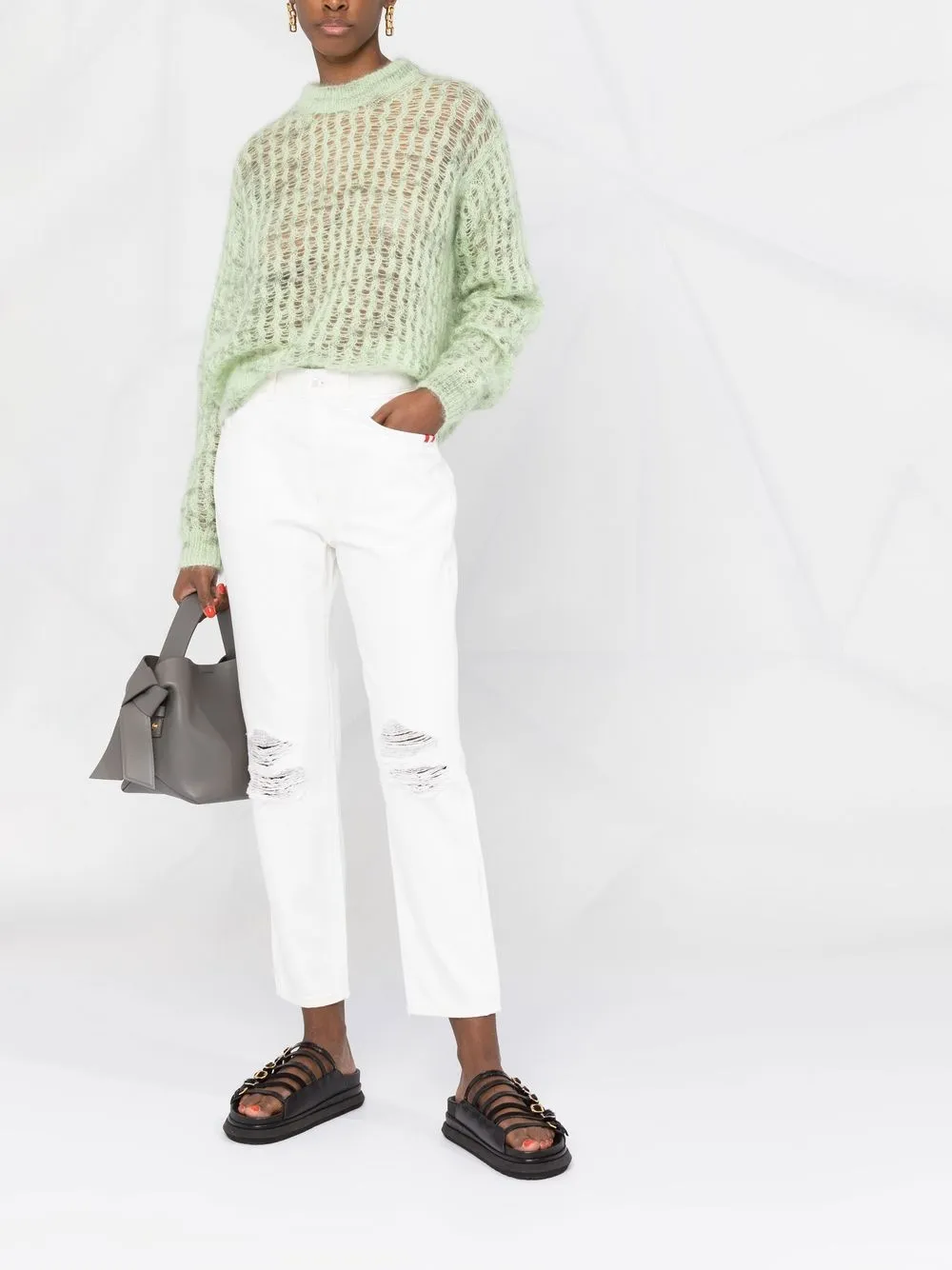 AMISH Straight jeans - Wit