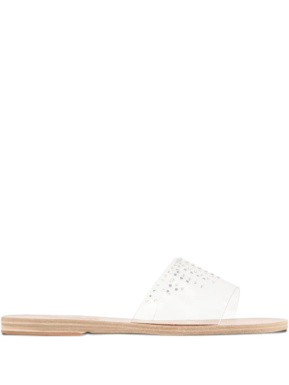 Ancient Greek Sandals Tessa Embellished Sandals In White