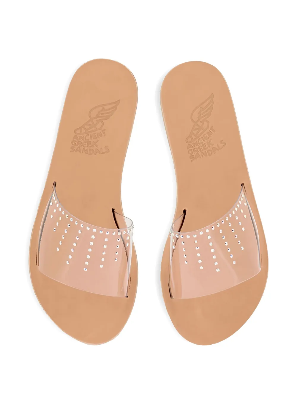 Ancient Greek Sandals Tessa Embellished Sandals In White