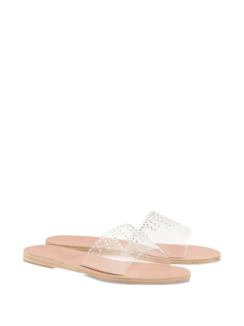 Ancient Greek Sandals Tessa Embellished Sandals In White