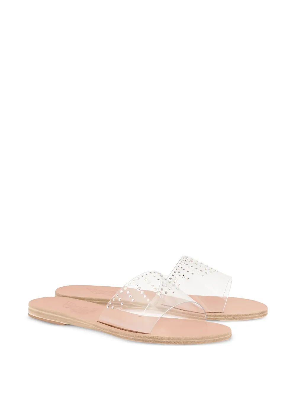 Ancient Greek Sandals Tessa verfraaide sandalen Wit