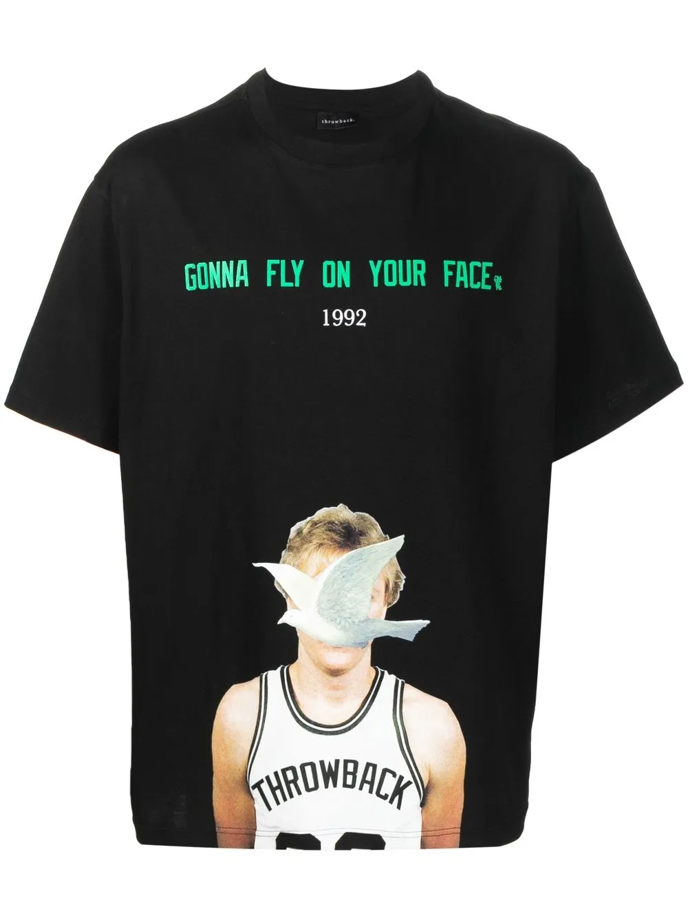

Throwback. graphic-print cotton T-shirt - Black