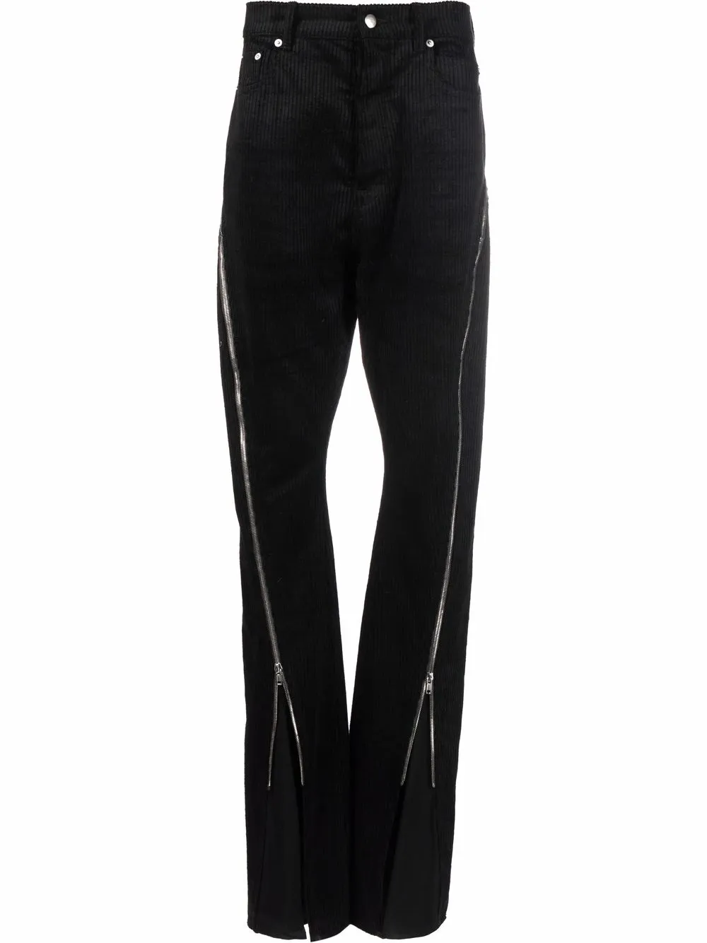 Image 1 of Rick Owens Bolan zip-detail flared corduroy trousers