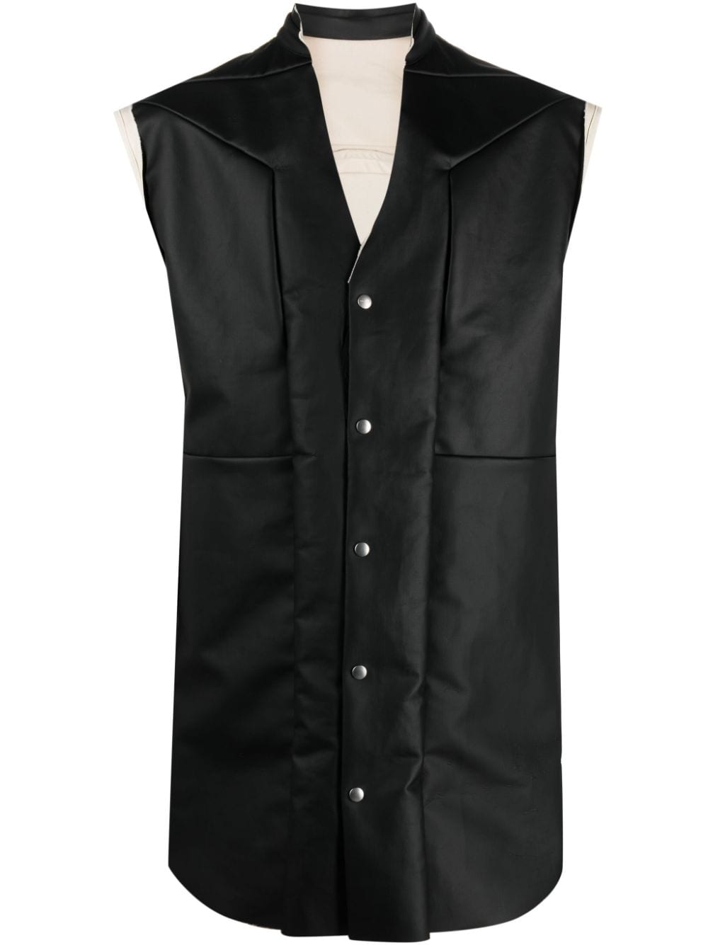 Rick Owens Strobe Jumbo cut-out Sleeveless Shirt Jacket - Farfetch