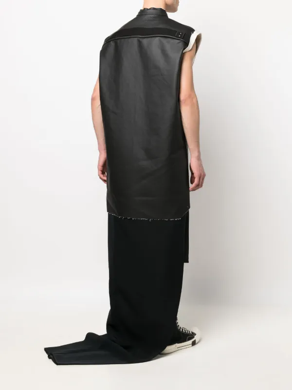 Rick Owens Strobe Jumbo cut-out Sleeveless Shirt Jacket - Farfetch