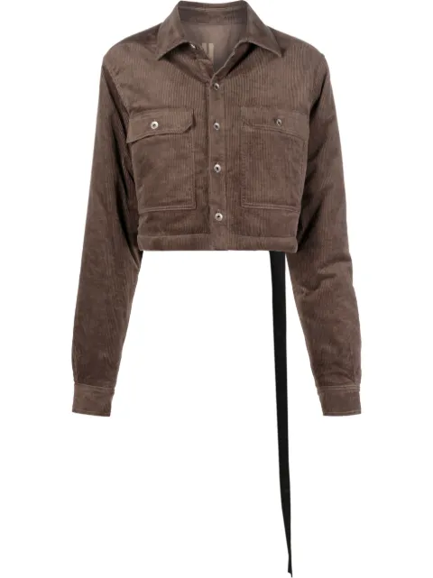 Rick Owens DRKSHDW corduroy cropped jacket