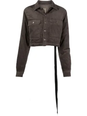 最終値下げ Rick owens drkshdw クロップドジャケット Rick Owens DRKSHDW カットアウト クロップドジャケット | ブラック
