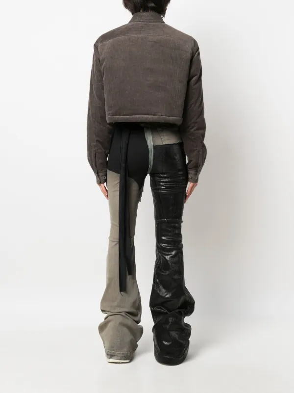 Rick Owens DRKSHDW クロップド コーデュロイジャケット | グレー