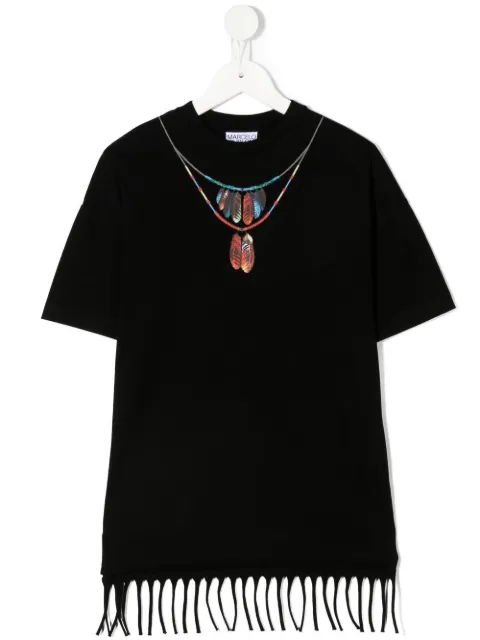 Marcelo Burlon County Of Milan Kids necklace-print fringed dress