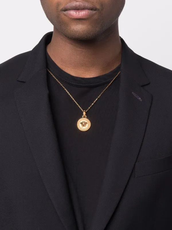 versace medallion necklace