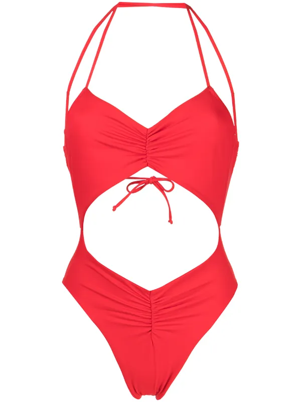 Sian Swimwear Carlotta カットアウト 水着 | レッド | FARFETCH JP