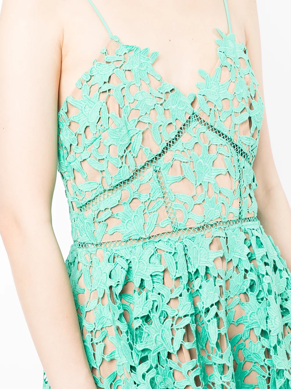 Self-Portrait Spearmint Azalea Midi Dress | Smart Closet