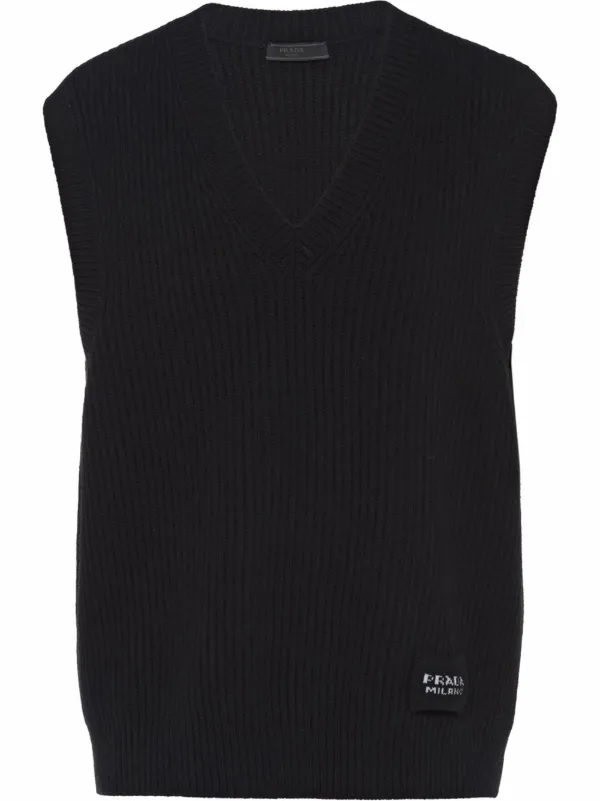 Prada Knitted wool-cashmere Vest Top - Farfetch