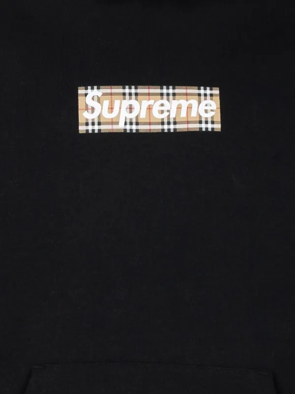 x Burberry box-logo hoodie 