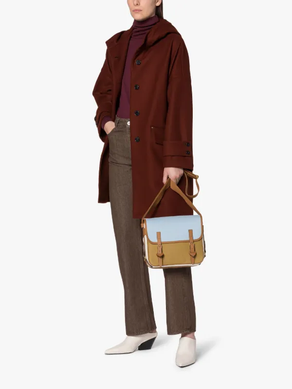 L/UNIFORM Natural, Olive & Sky Bonded Cotton Small Satchel