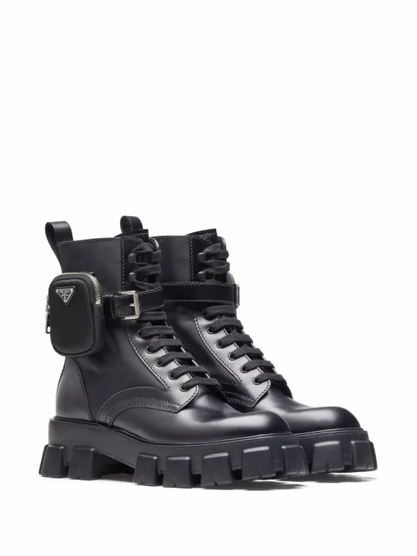 Prada Monolith Ankle Boots - Farfetch