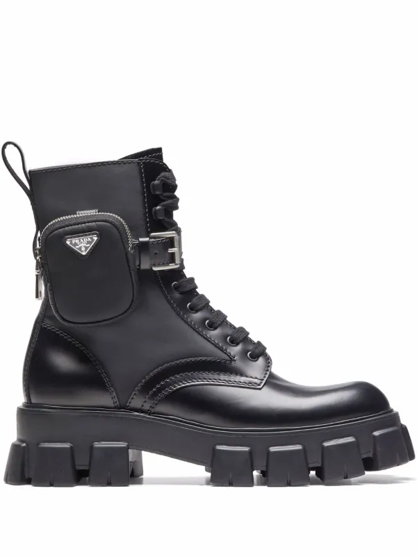 Prada Monolith Ankle Boots - Farfetch