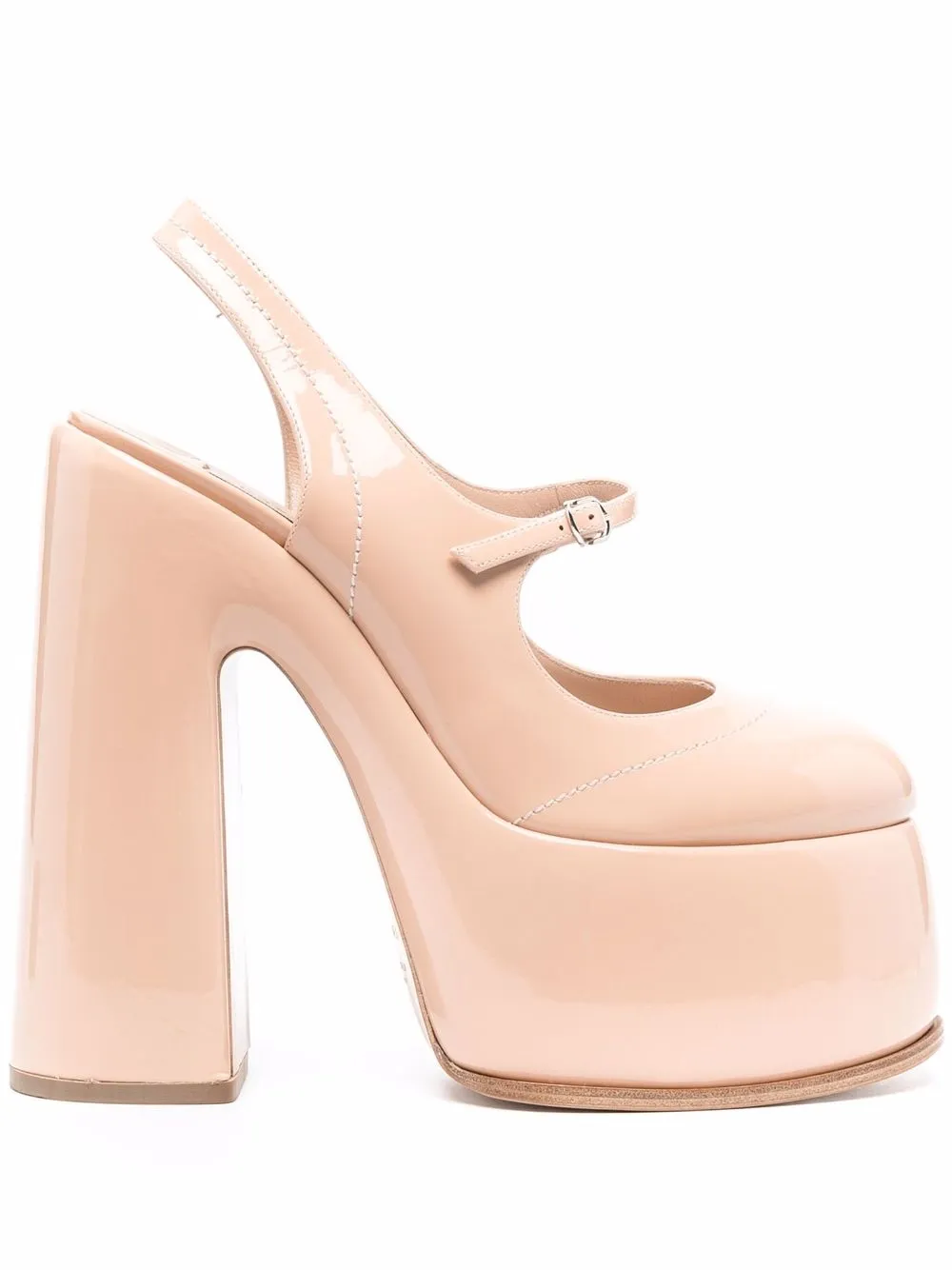 

Casadei slingback platform pumps - Neutrals